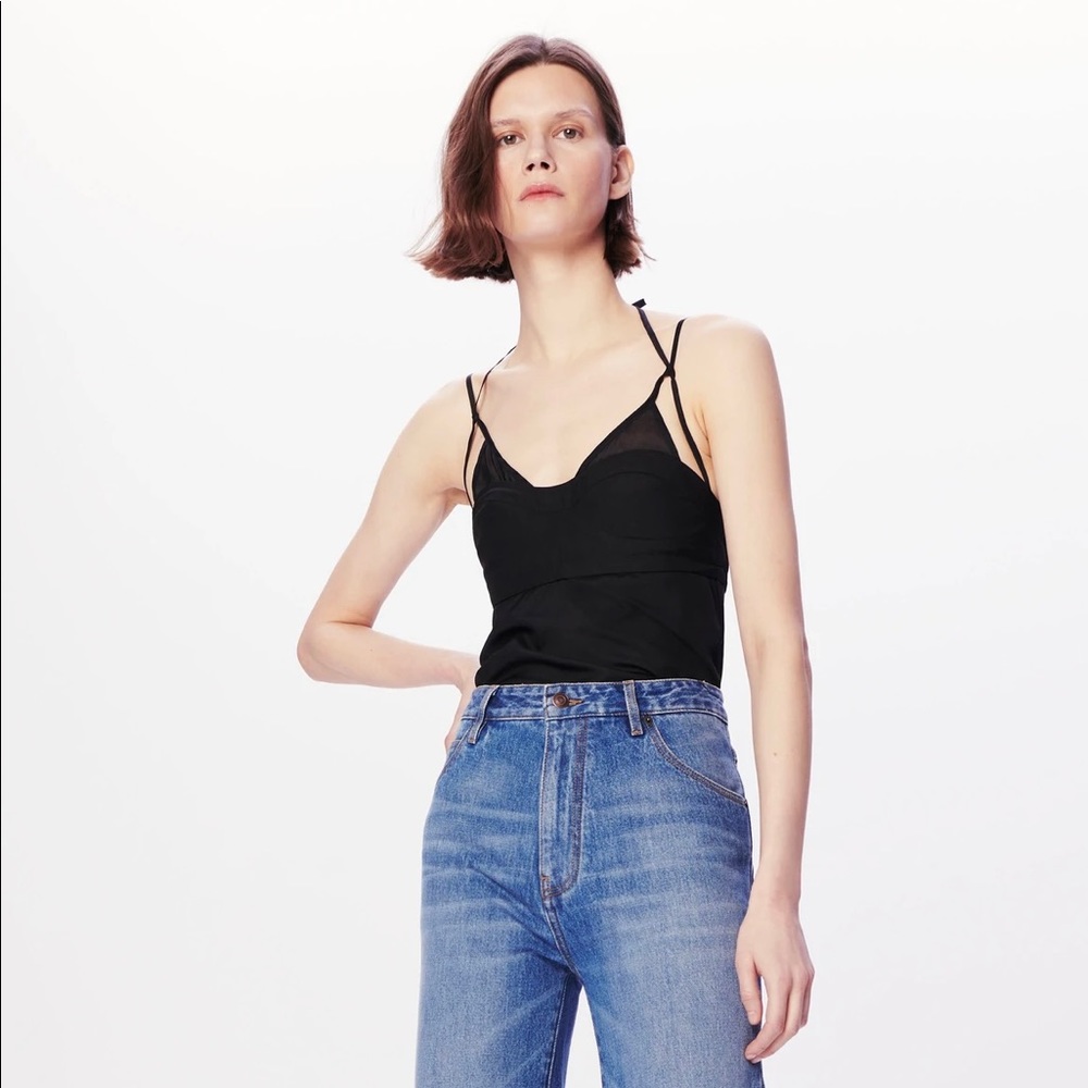 NWT Victoria Beckham • double layer silk cami top